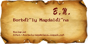 Borbély Magdaléna névjegykártya