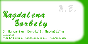 magdalena borbely business card